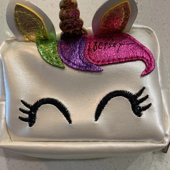 Betsey Johnson Unicorn Small Zippered Pouch - Picture 8 of 8